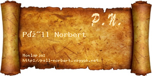 Páll Norbert névjegykártya